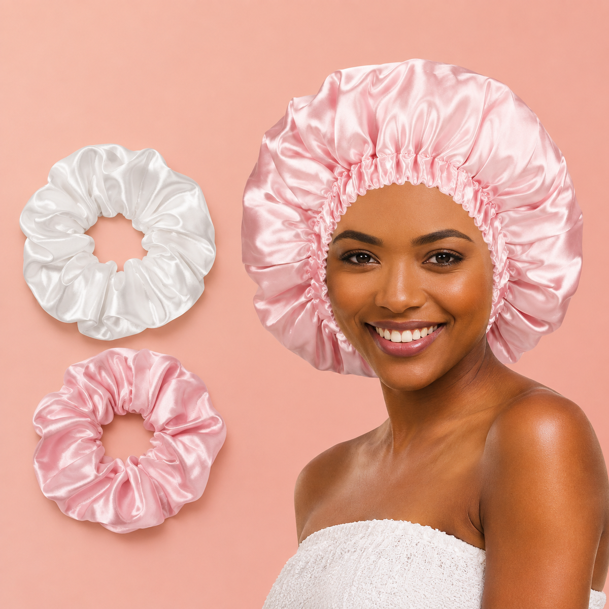 Super Hydrating Curly Cream + Curly Brush + Bonnet + Silk scrunchie